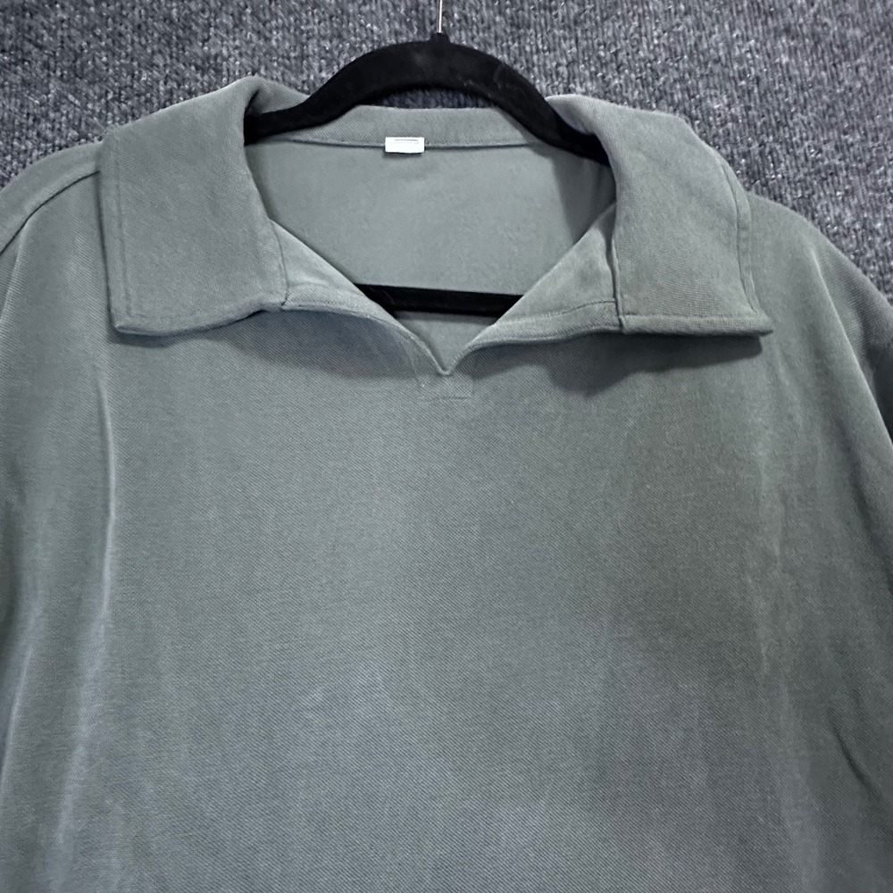 Lululemon Modal Blend Collared Pullover Long Sleeve Top Sage Green Small - Picture 2 of 5